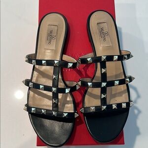 Valentino Black Studded Women's Sandals